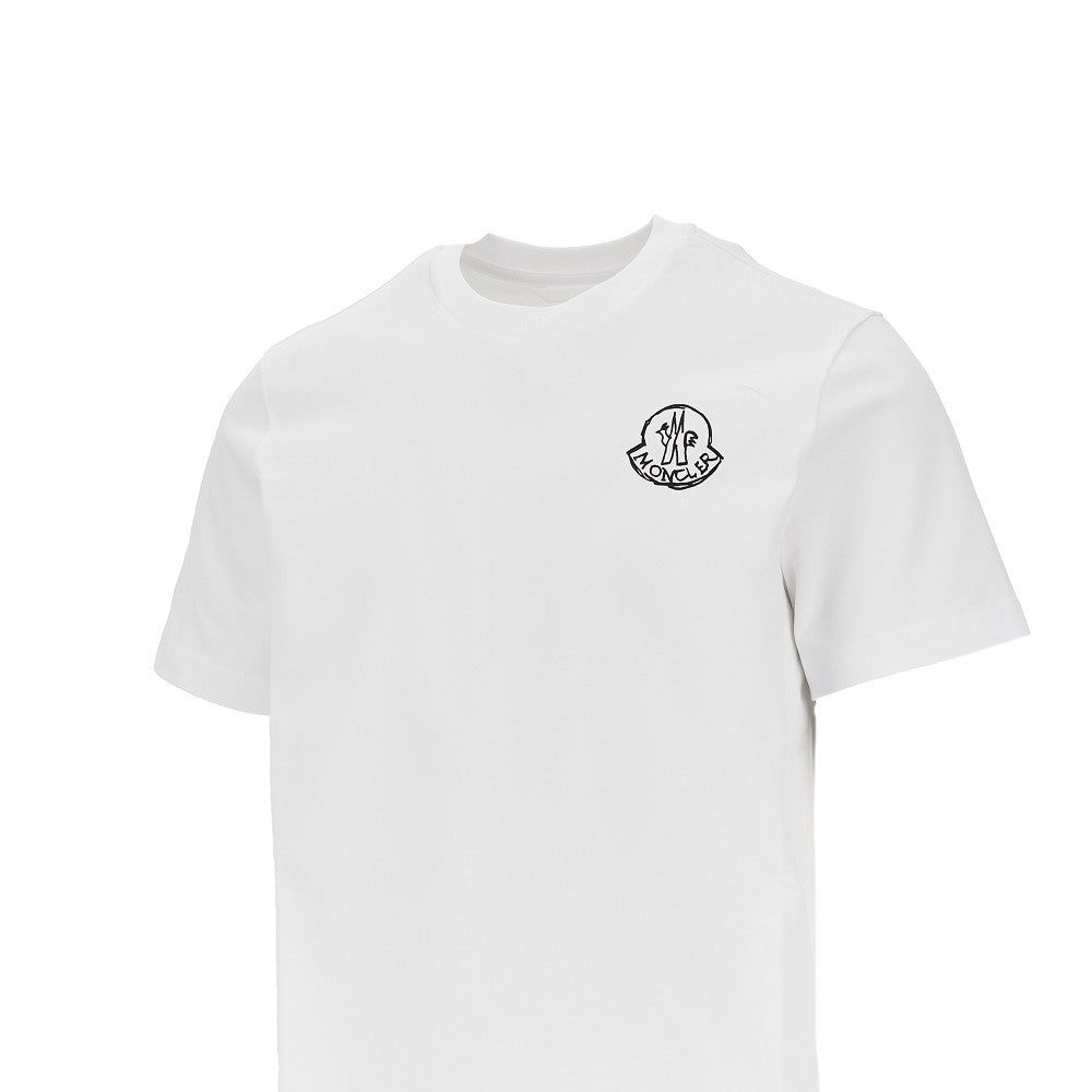 Moncler T-shirt con stampa logo sul petto, view 2