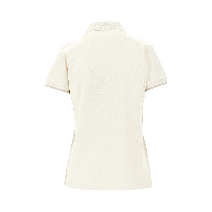 Moncler Polo in piquet con patch logo, view 3