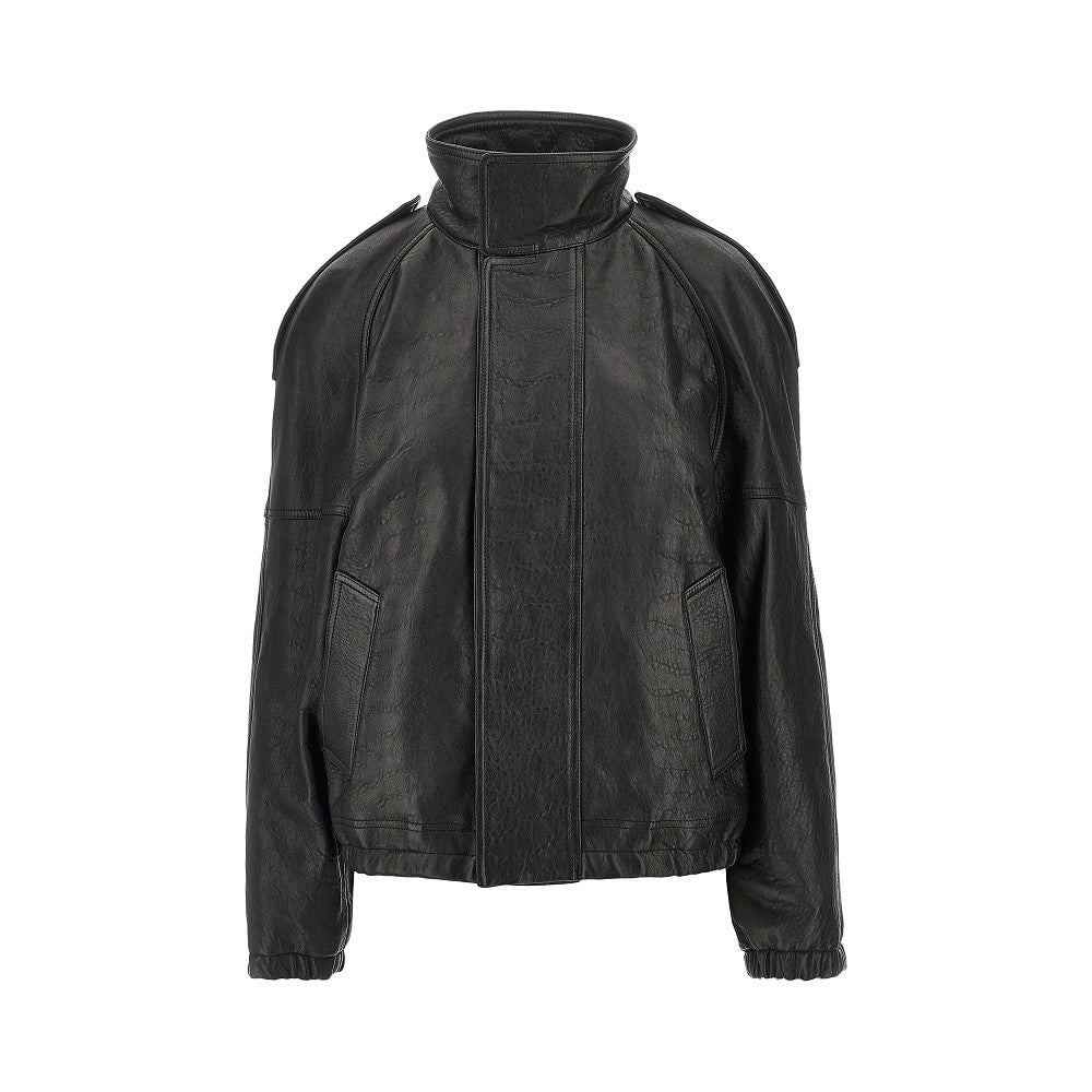 Saint Laurent Giacca oversize imbottita in pelle
