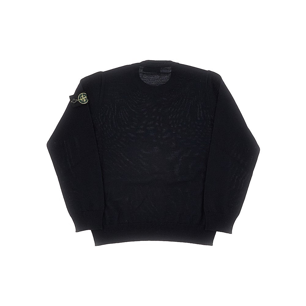 Stone Island Pullover girocollo in lana vergine, view 2