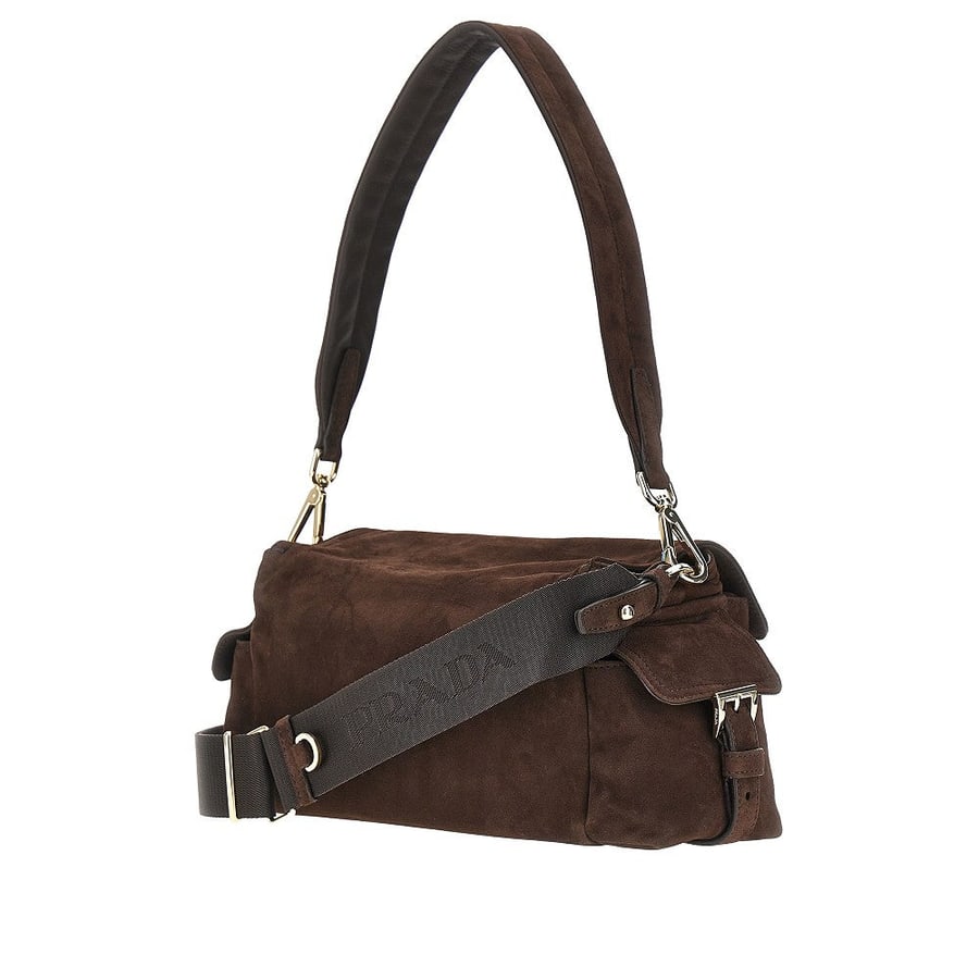 Prada Borsa 'Prada Explore' media in suede, view 2