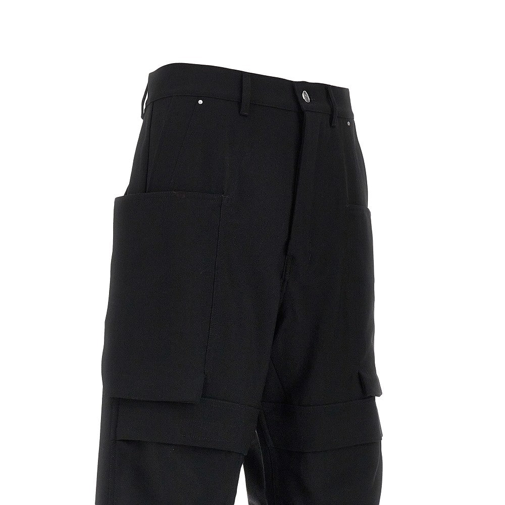 Rick Owens Pantalone cargo 'Stefan' in tela di lana, view 2