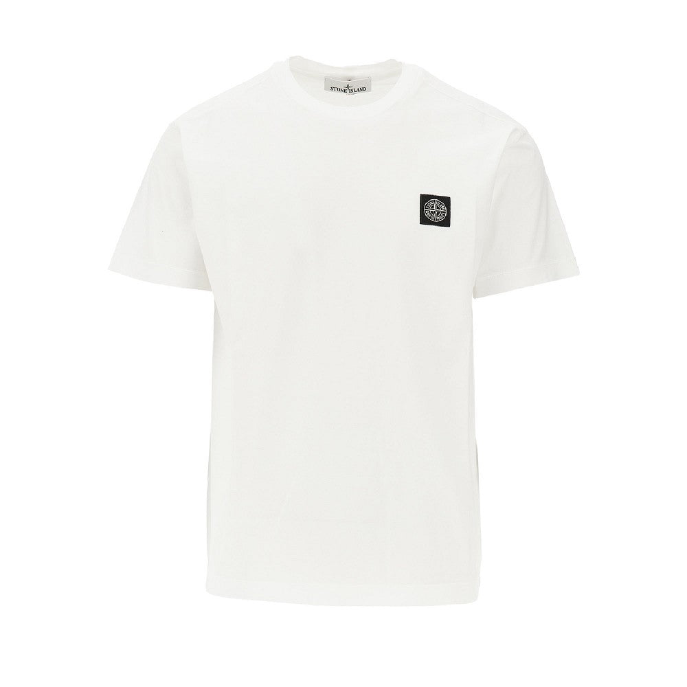 Stone Island T-shirt con patch logo Rosa dei Venti