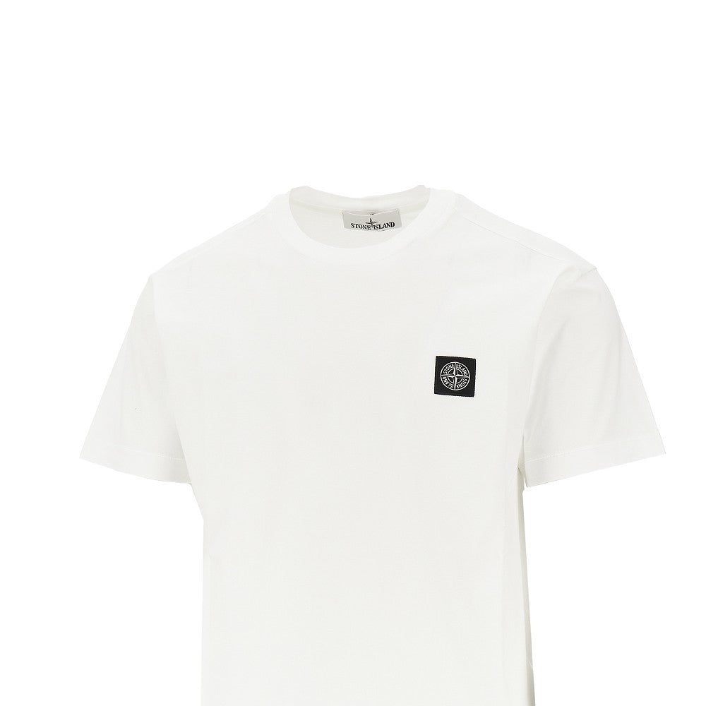 Stone Island T-shirt con patch logo Rosa dei Venti, view 2