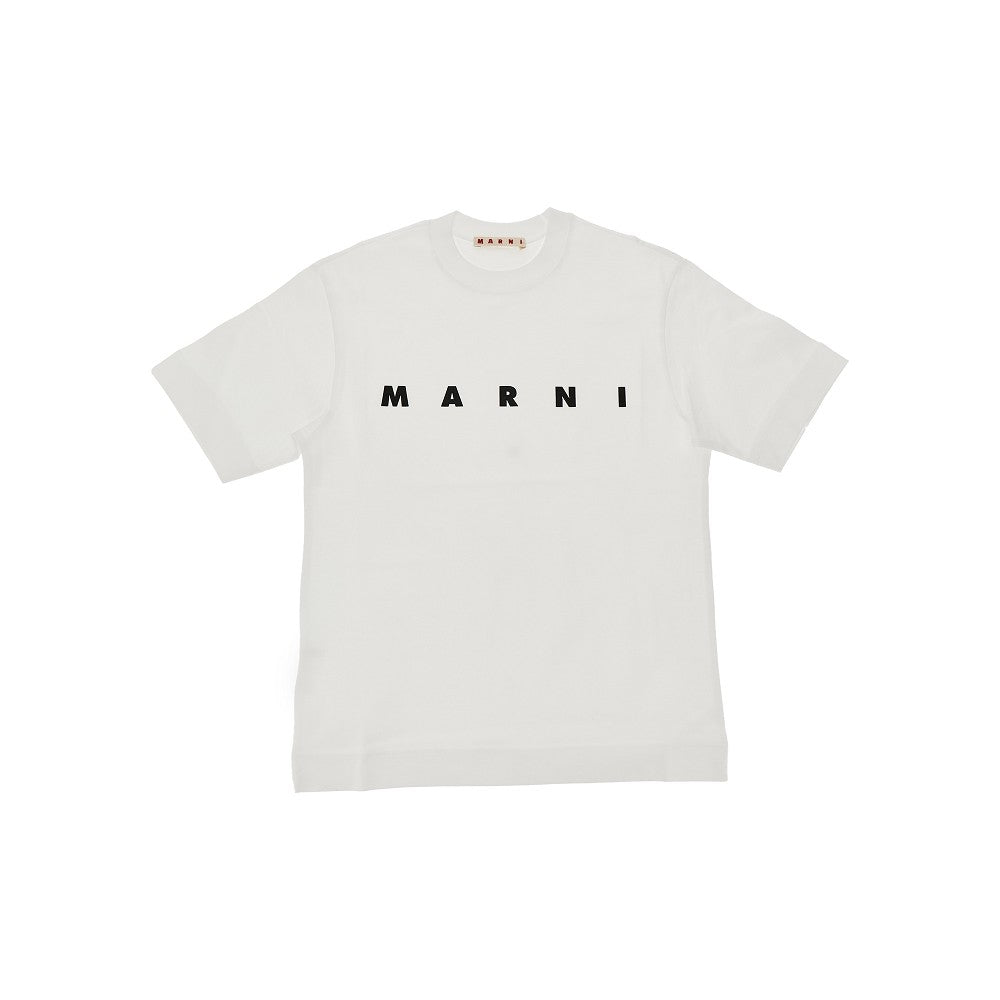 Marni T-shirt in cotone con stampa logo