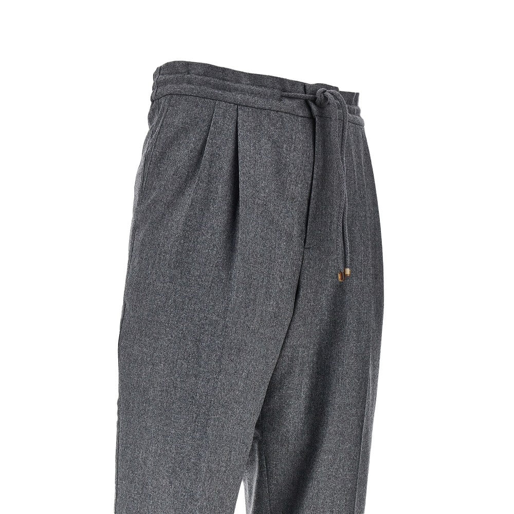 Brunello Cucinelli Pantalone Leisure Fit in lana, view 2