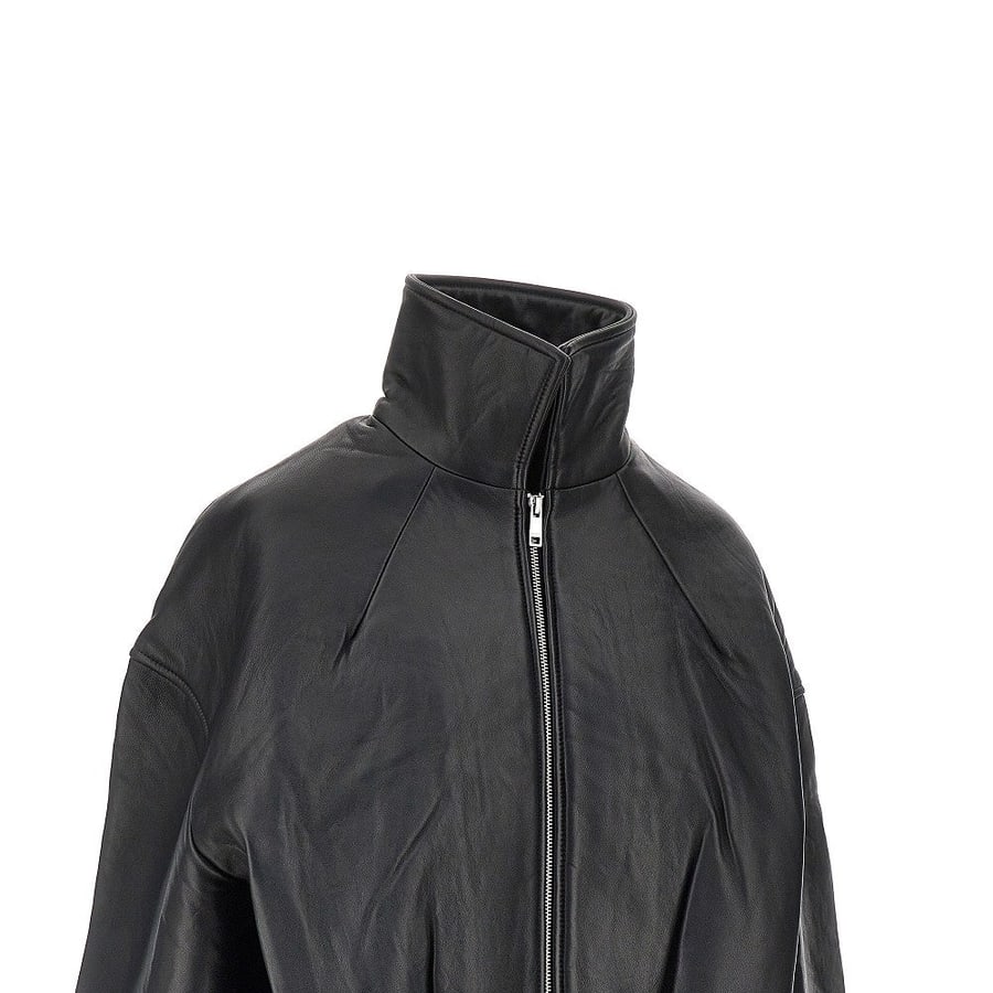ROTATE Giacca Boxy in pelle, view 2