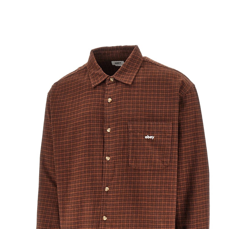 OBEY Camicia in flanella a quadri, view 2