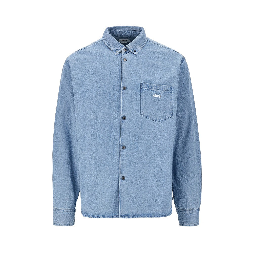 OBEY Camicia in denim 'Logan'