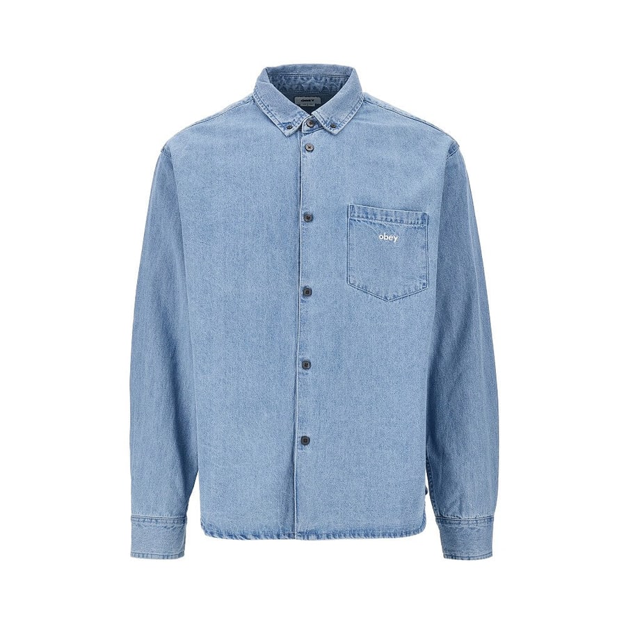 OBEY Camicia in denim 'Logan'