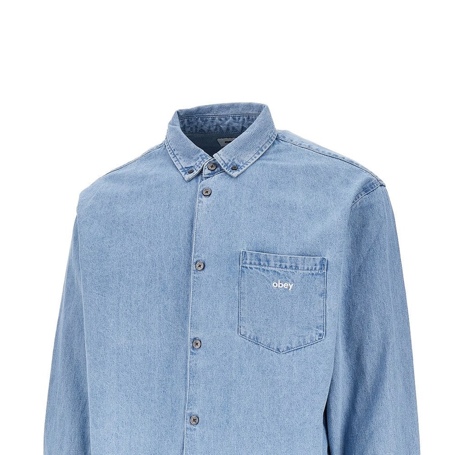 OBEY Camicia in denim 'Logan', view 2