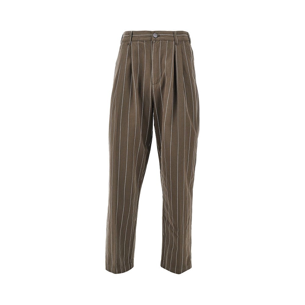 OBEY Pantalone 'Foster' gessato con pinces