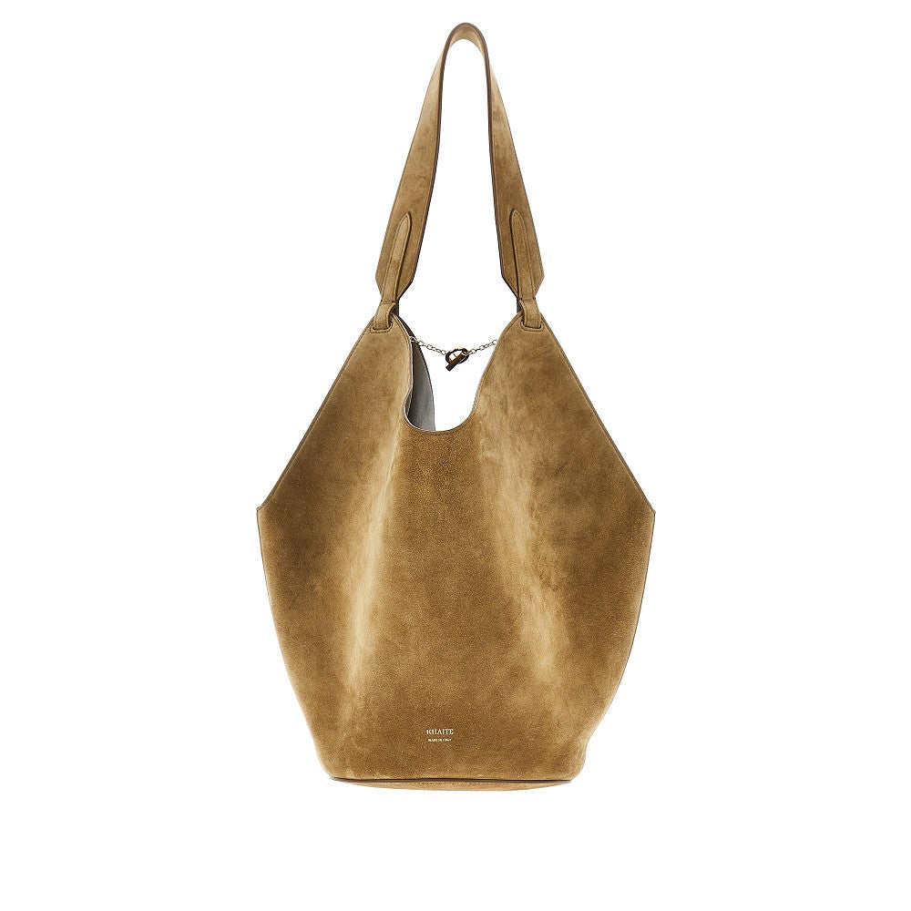 KHAITE Tote bag 'Lotus' piccola in pelle scamosciata