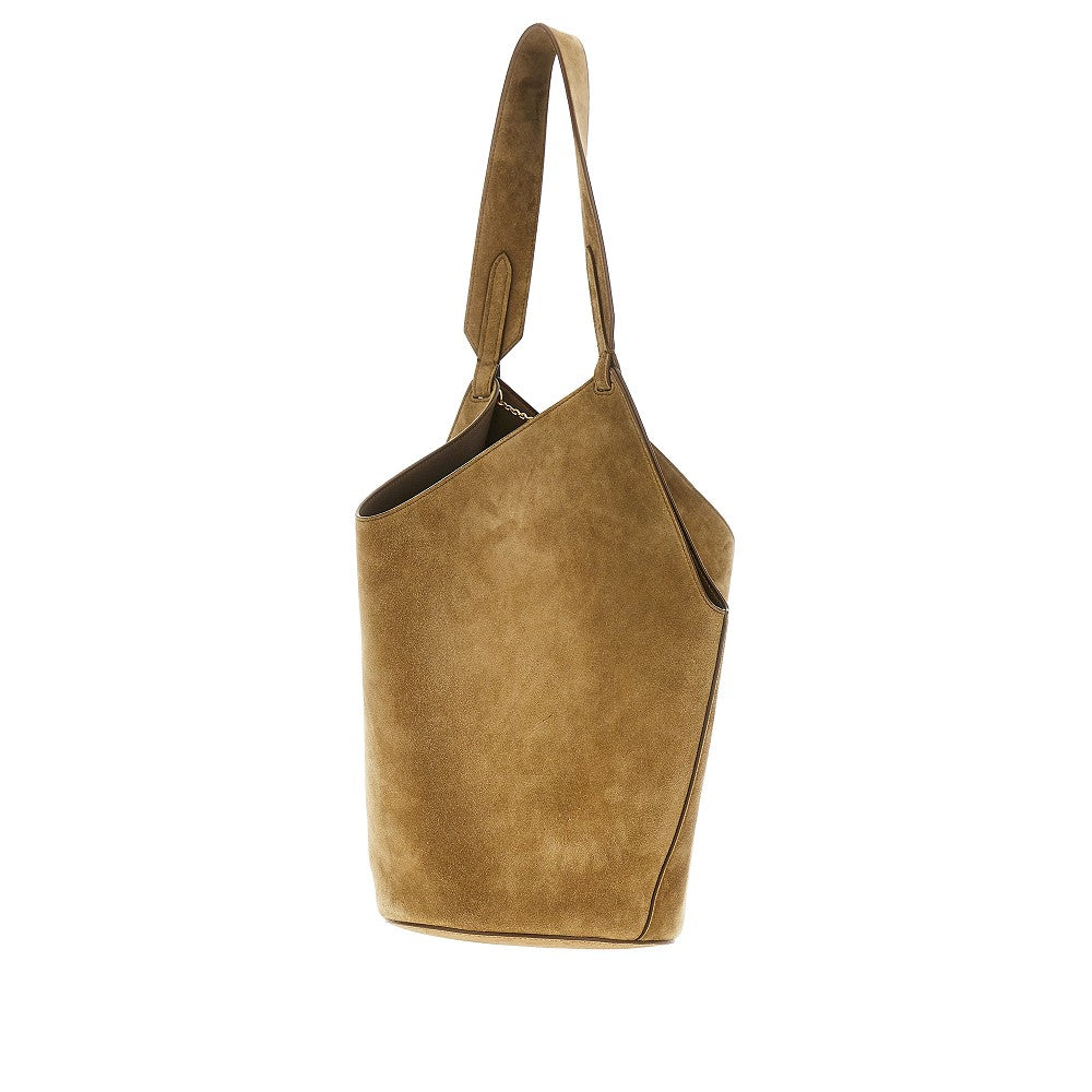 KHAITE Tote bag 'Lotus' piccola in pelle scamosciata, view 2