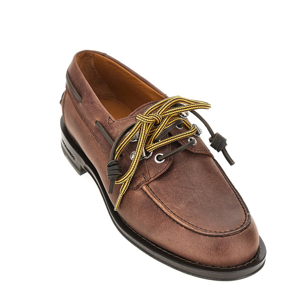 Dsquared2 Scarpa da barca 'D2 Cottage' in pelle, view 2