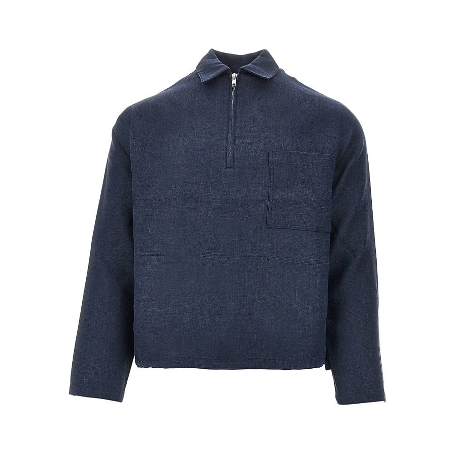 ARTE Pullover in lino con mezza zip