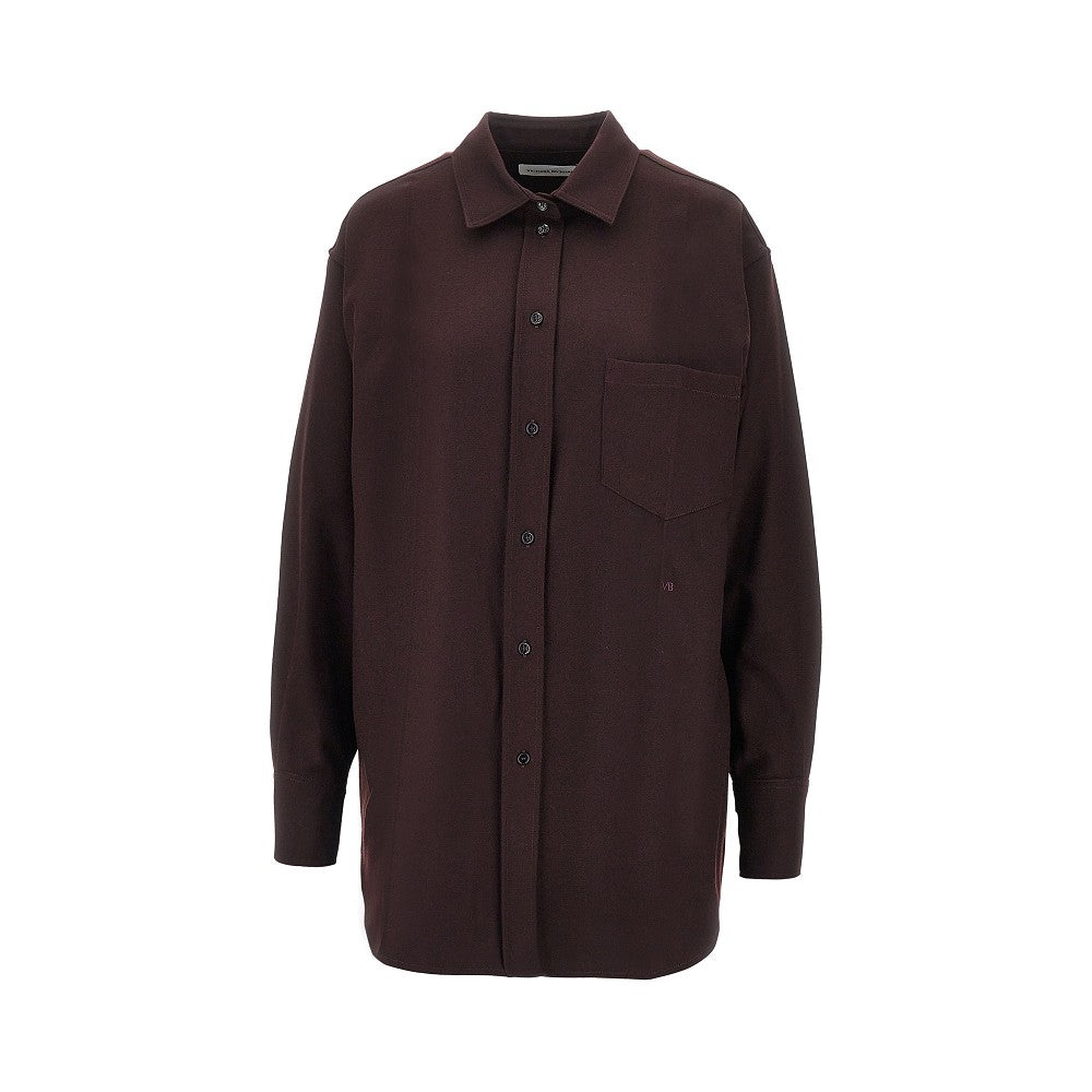 Victoria Beckham Camicia in flanella di lana