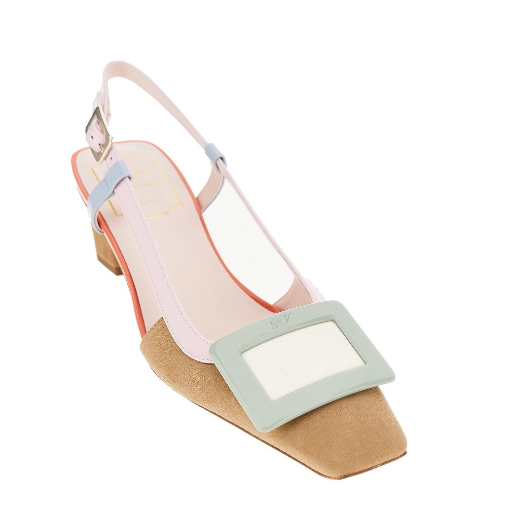 Roger Vivier Slingback 'Belle Vivier' in pelle multicolore, view 2
