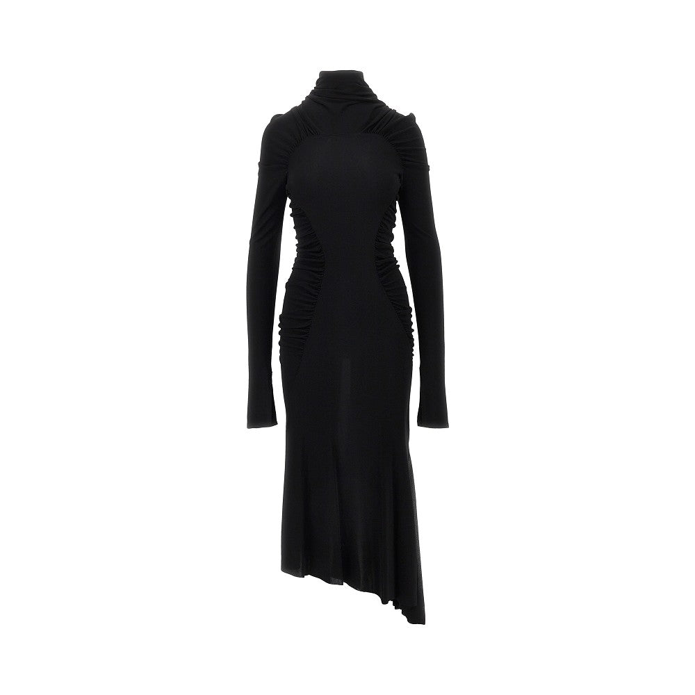 Victoria Beckham Abito midi in crepe jersey con arricciature