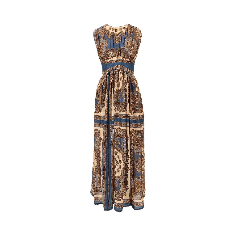 Zimmermann Abito lungo 'Mahon' in seta Paisley