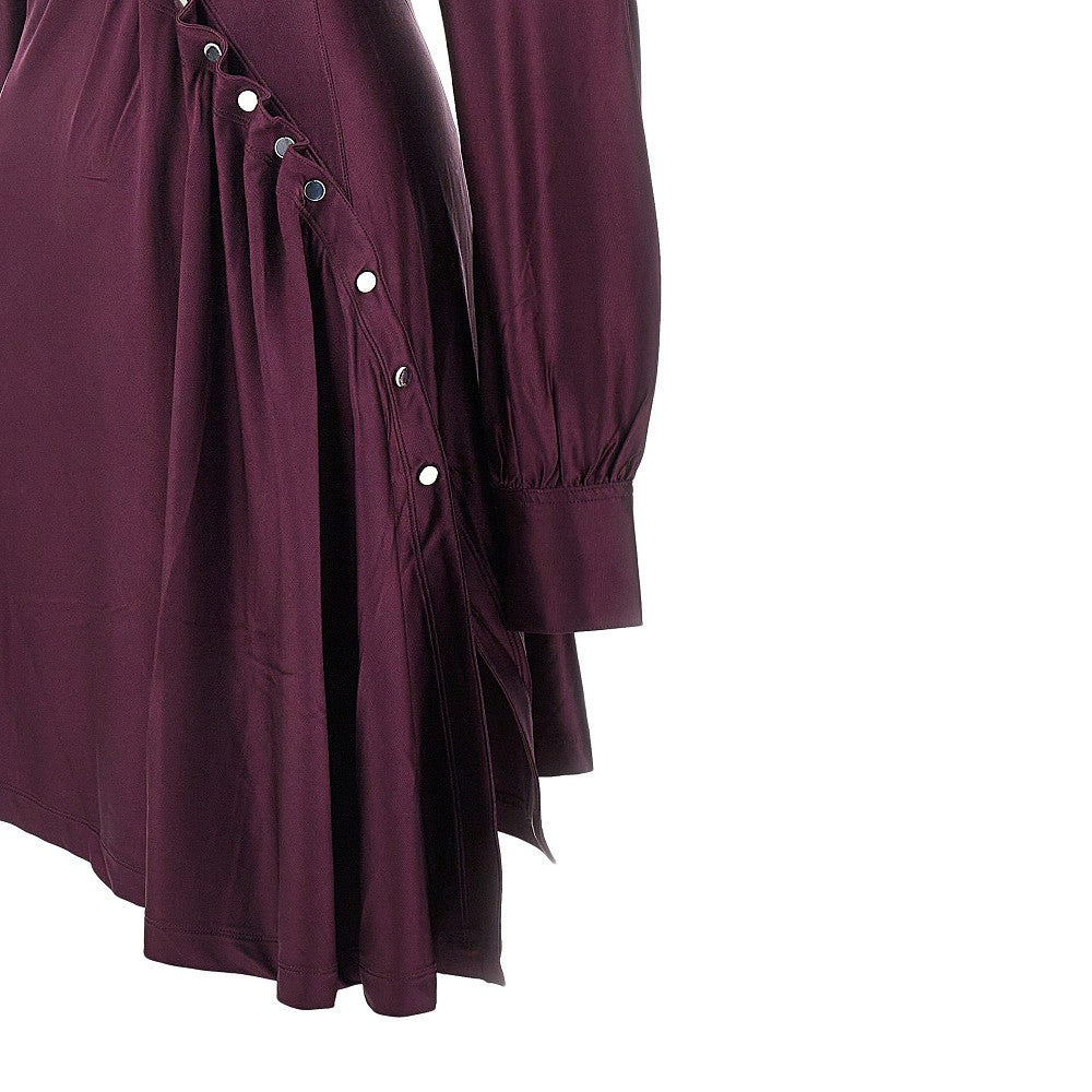 RABANNE Mini abito in jersey drappeggiato, view 2