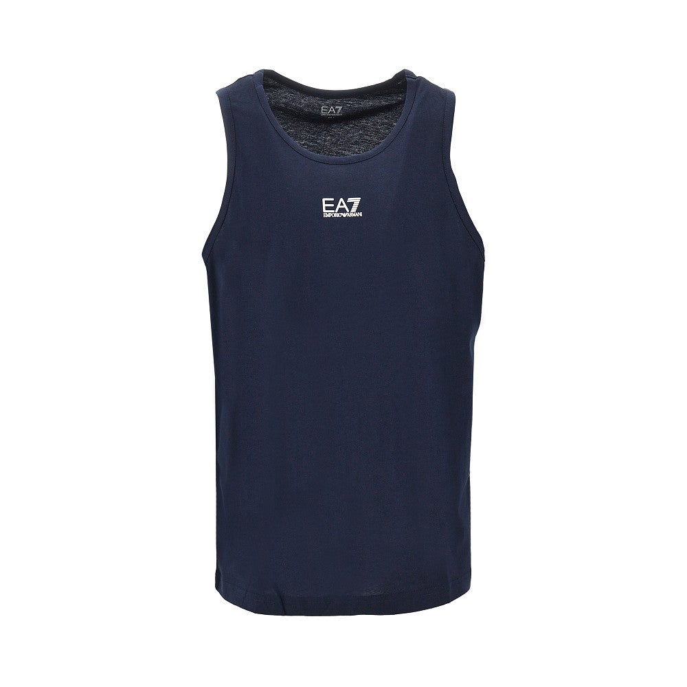 EA7 Canotta in cotone con stampa logo