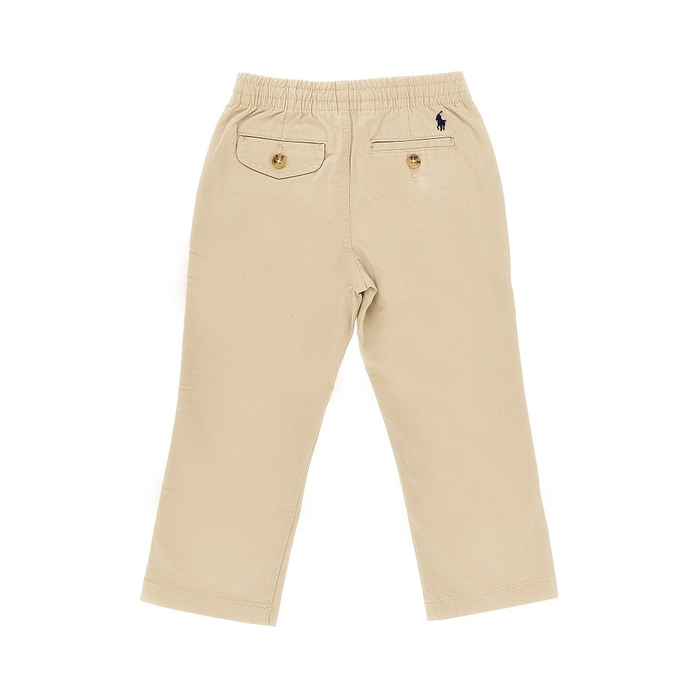 Ralph Lauren Pantalone in cotone stretch con ricamo logo, view 2