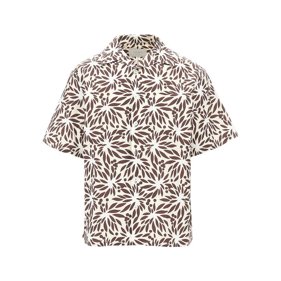 Prada Camicia bowling stampata in cotone e seta
