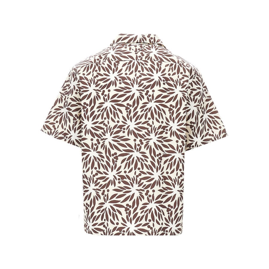 Prada Camicia bowling stampata in cotone e seta, view 3