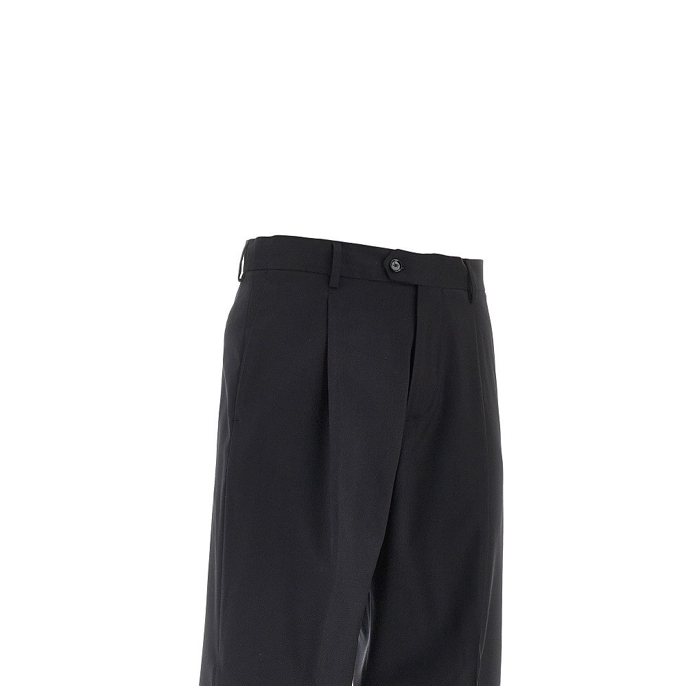 BRERAS Pantalone 'Orazio' in lana con pince, view 2