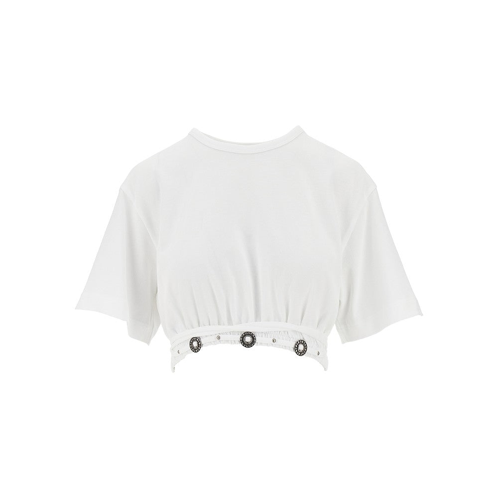 Pinko T-shirt cropped con dettagli texani