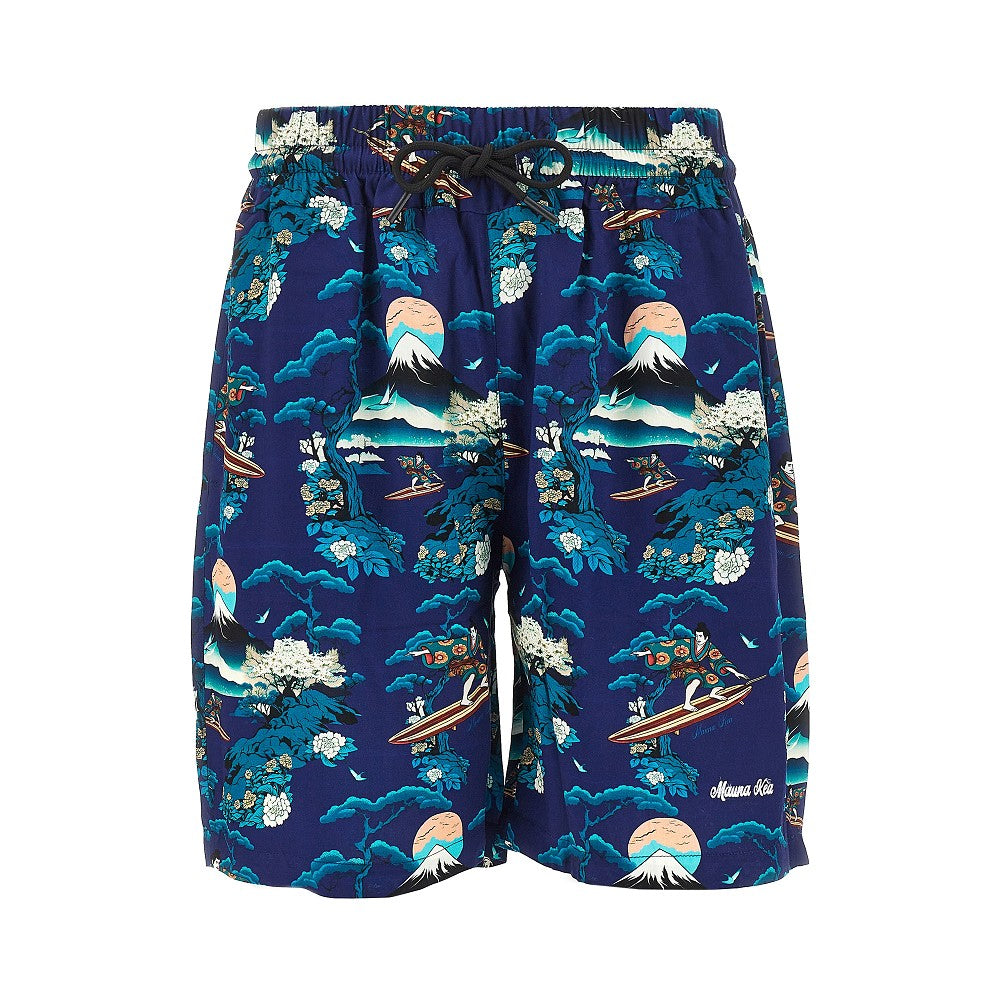 MAUNA KEA Shorts in viscosa stampata