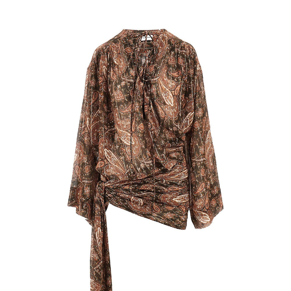 THE ANDAMANE Mini abito 'Indira' in georgette Paisley, view 2
