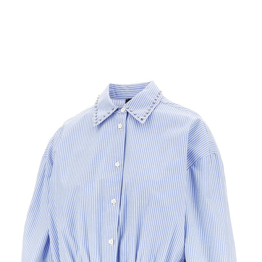 Pinko Camicia corta a righe con borchie, view 2