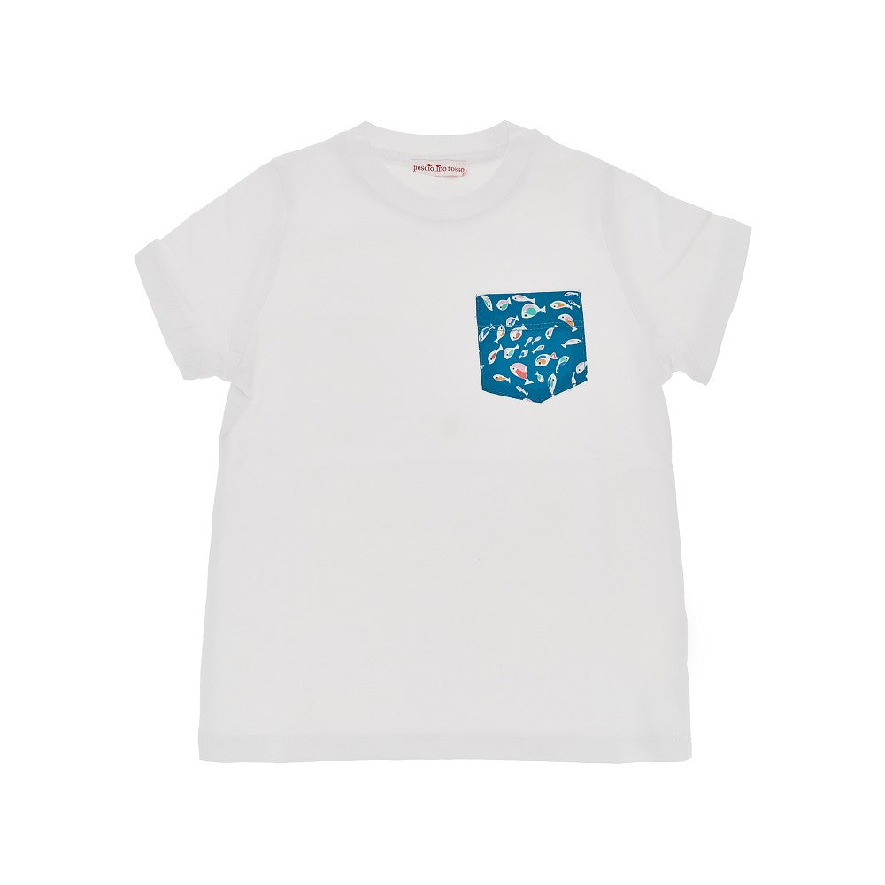 PESCIOLINO ROSSO T-shirt in jersey di cotone