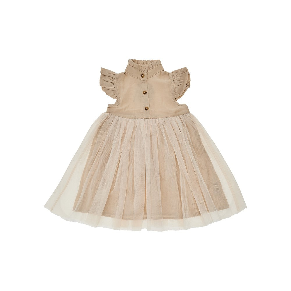 DONSJE Mini abito 'Fleurance' in cotone con tulle