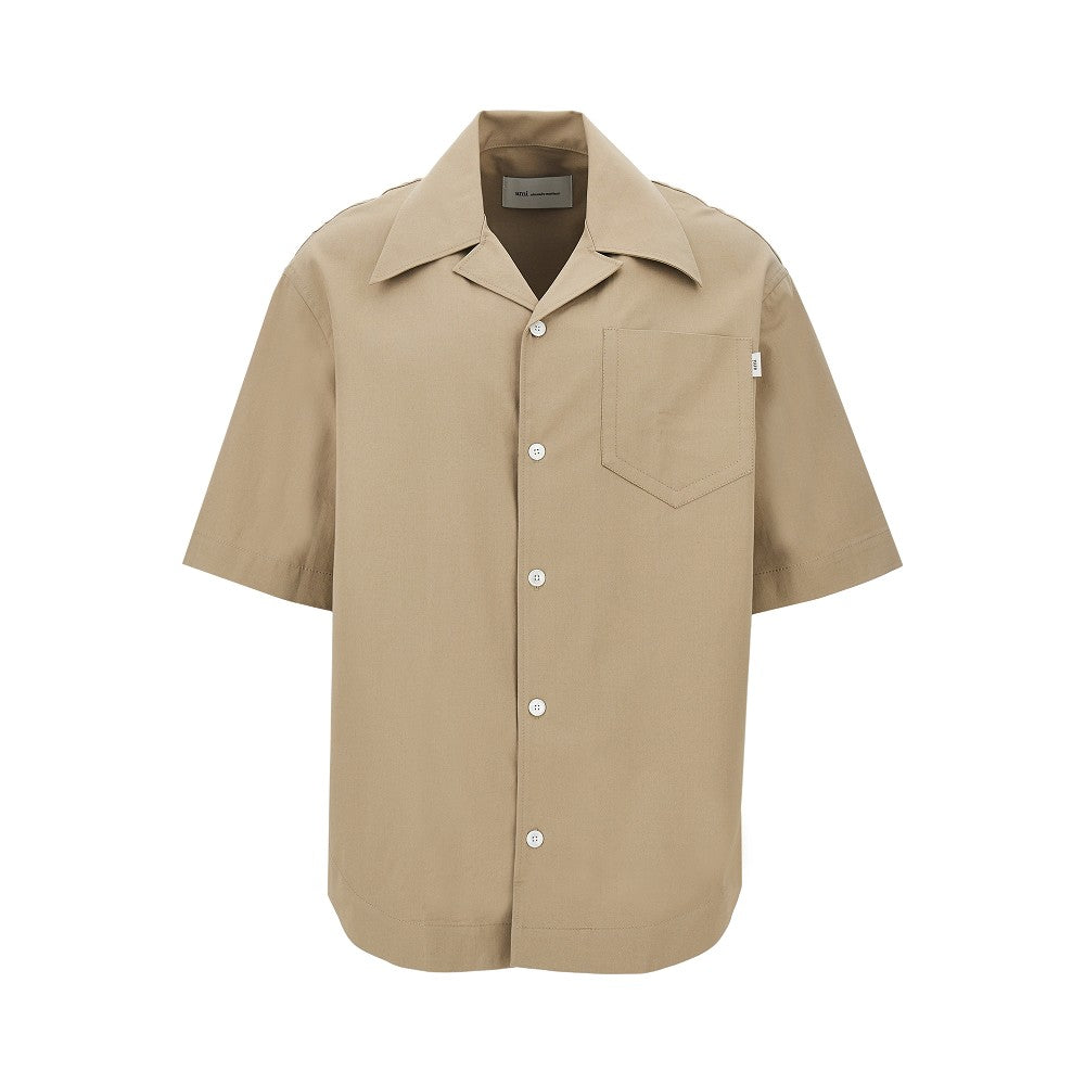 AMI Camicia bowling in gabardine di cotone