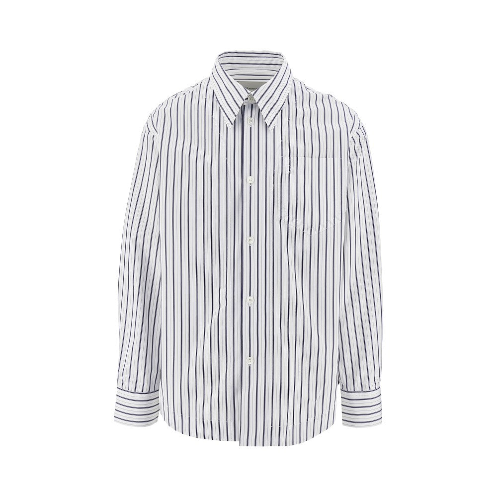 AMI Camicia Loose Fit in popeline a righe