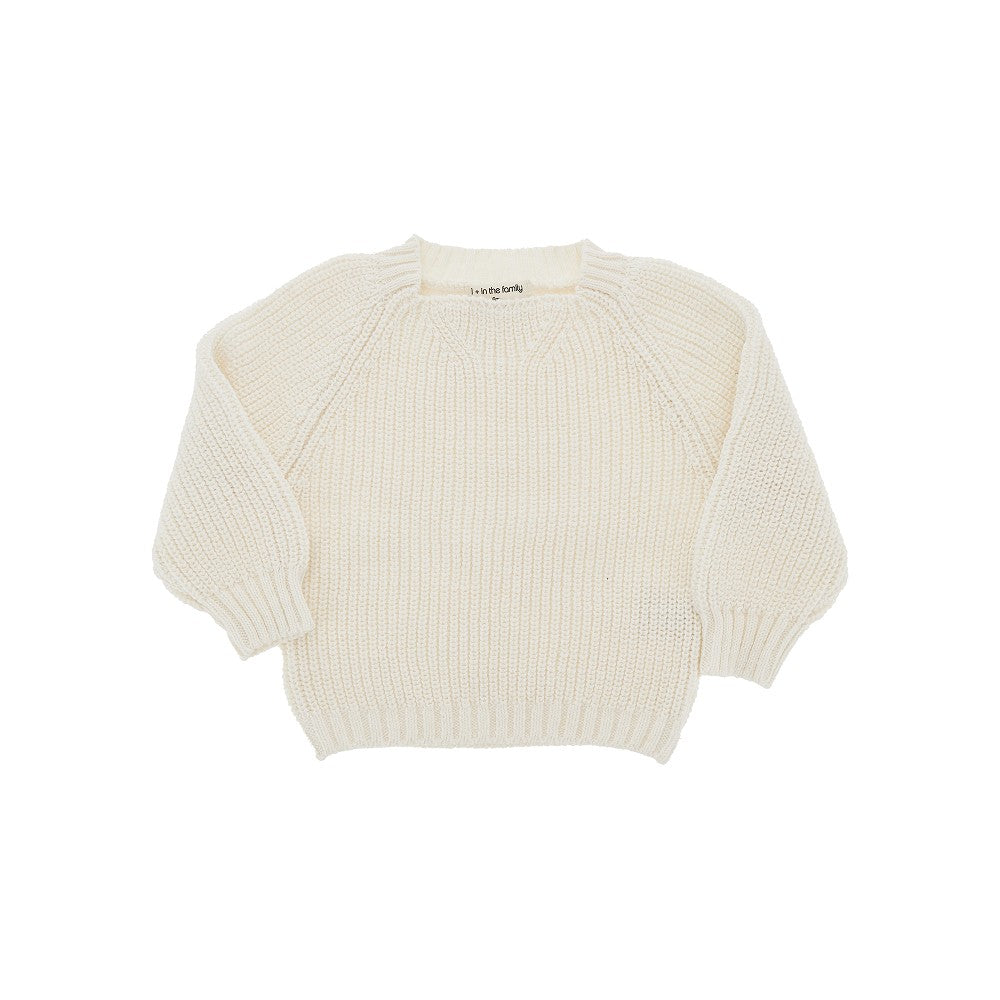 1 + IN THE FAMILY Pullover in maglia di lino e cotone