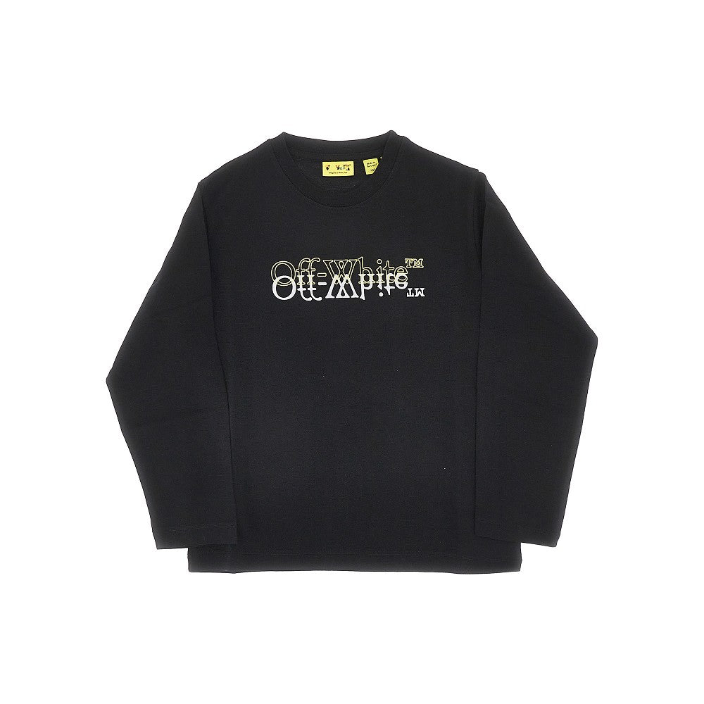 Off-White T-shirt a manica lunga con stampa Double Logo