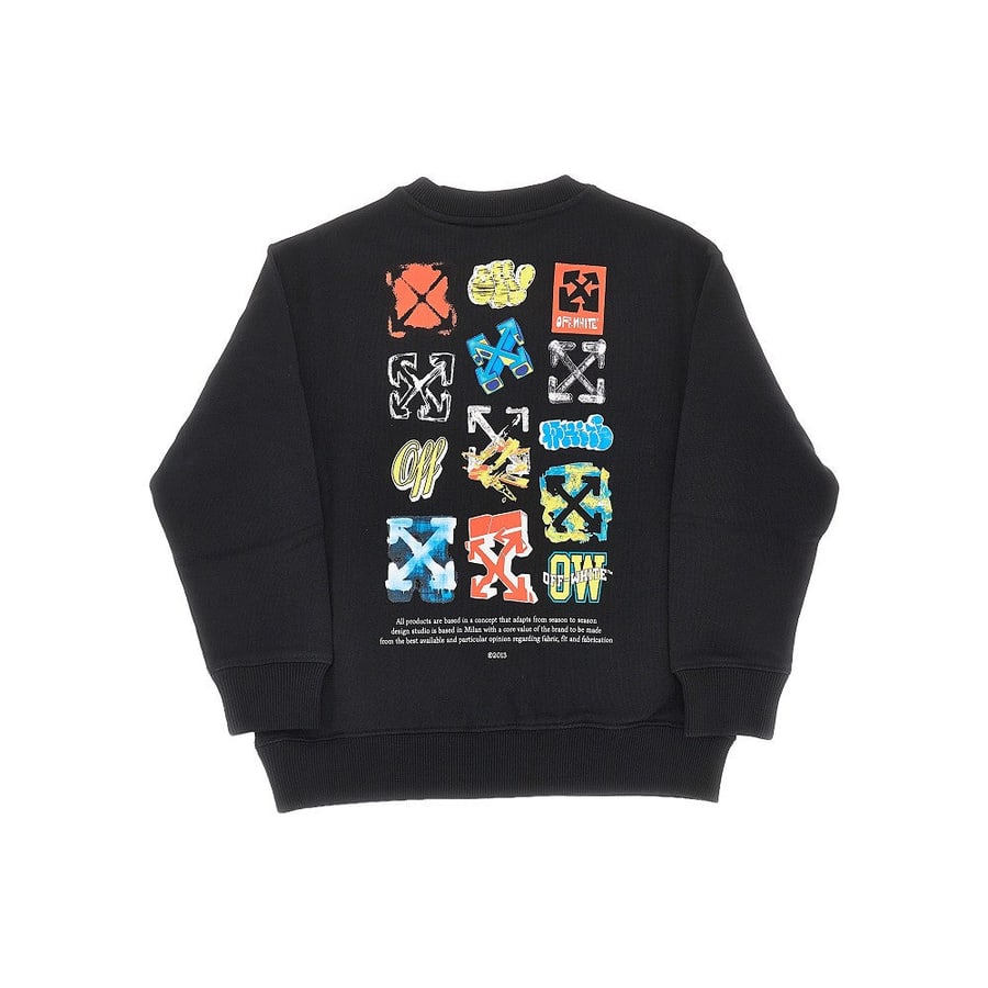 Off-White Felpa girocollo con stampa Multilogo, view 2