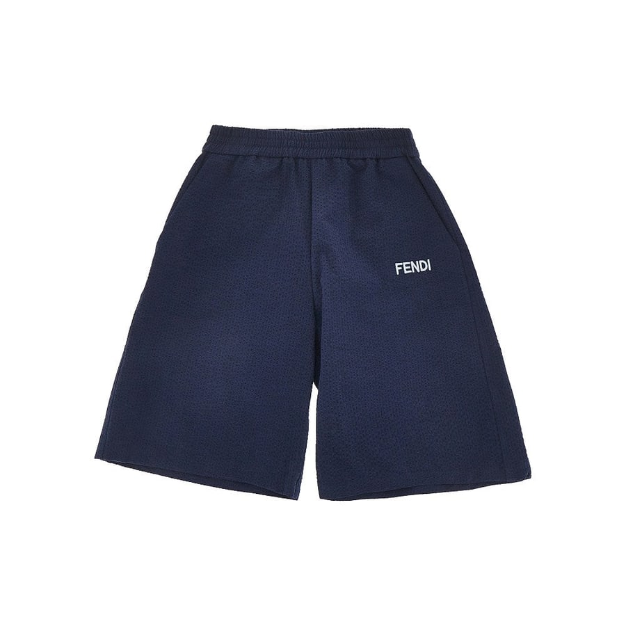 Fendi Bermuda in seersucker con logo