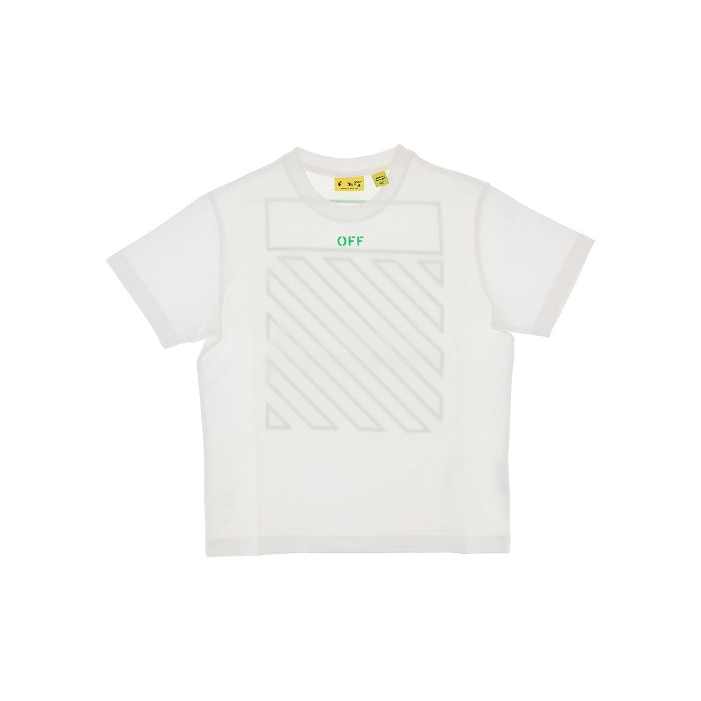 Off-White T-shirt in cotone con stampa 'Off Diag'