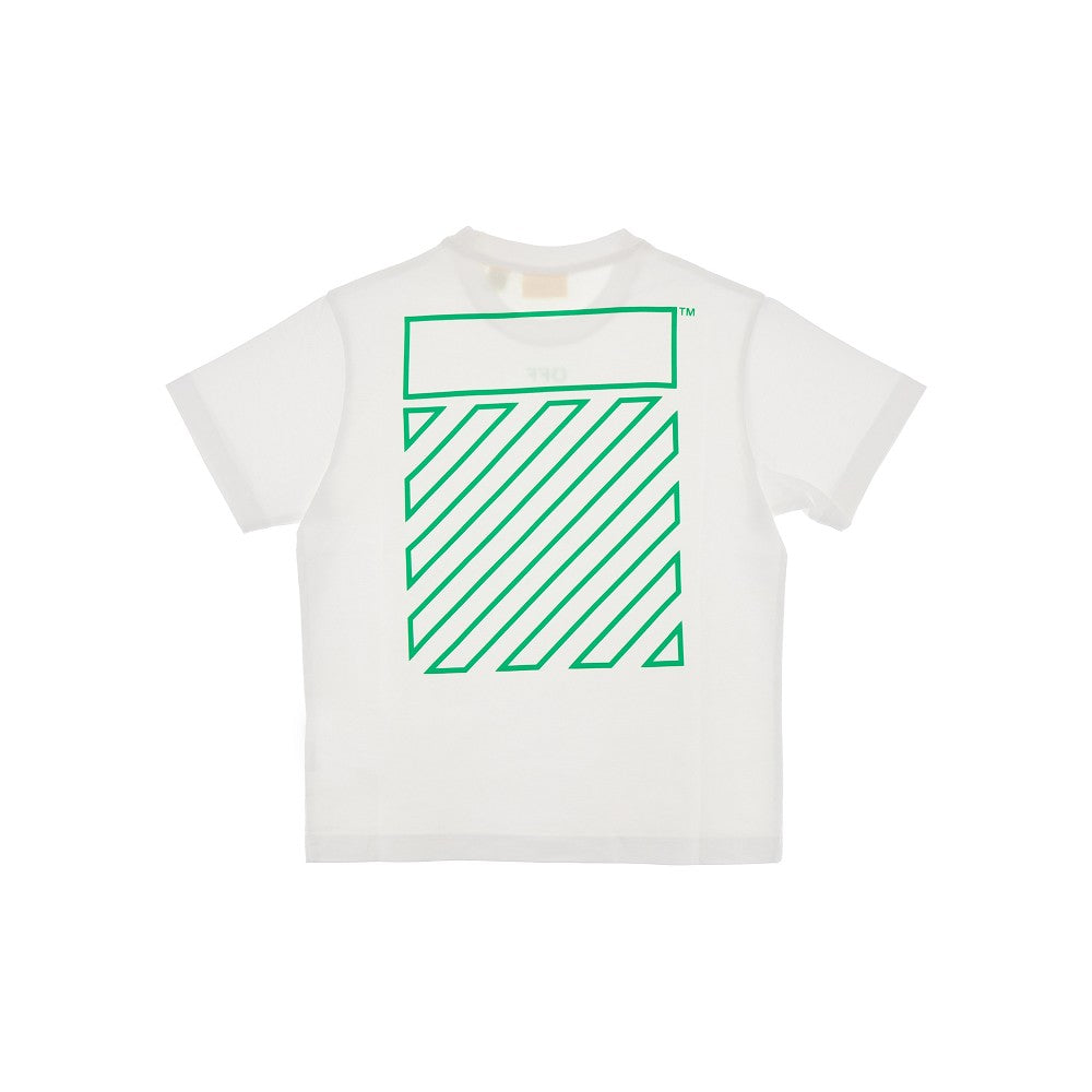 Off-White T-shirt in cotone con stampa 'Off Diag', view 2