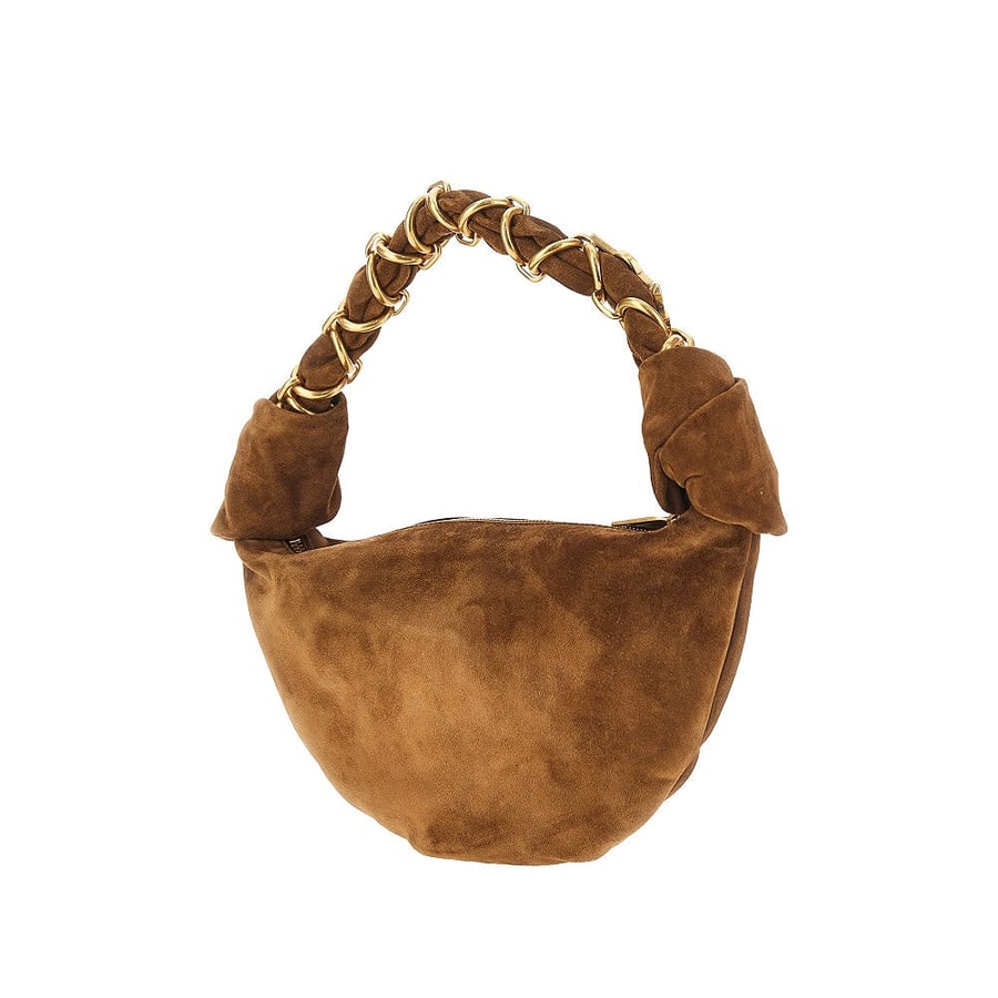 Saint Laurent Borsa hobo 'Amalia' mini in pelle scamosciata, view 2