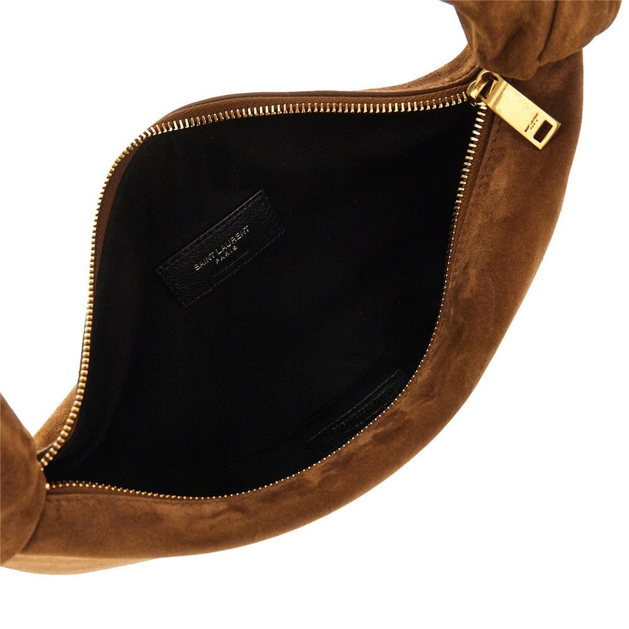 Saint Laurent Borsa hobo 'Amalia' mini in pelle scamosciata, view 3