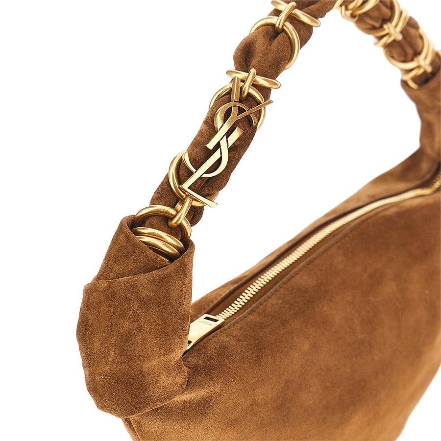 Saint Laurent Borsa hobo 'Amalia' mini in pelle scamosciata, view 4