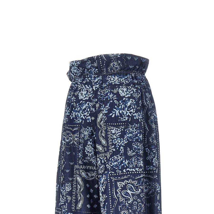 Emporio Armani Pantalone in chambray stampa bandana, view 4