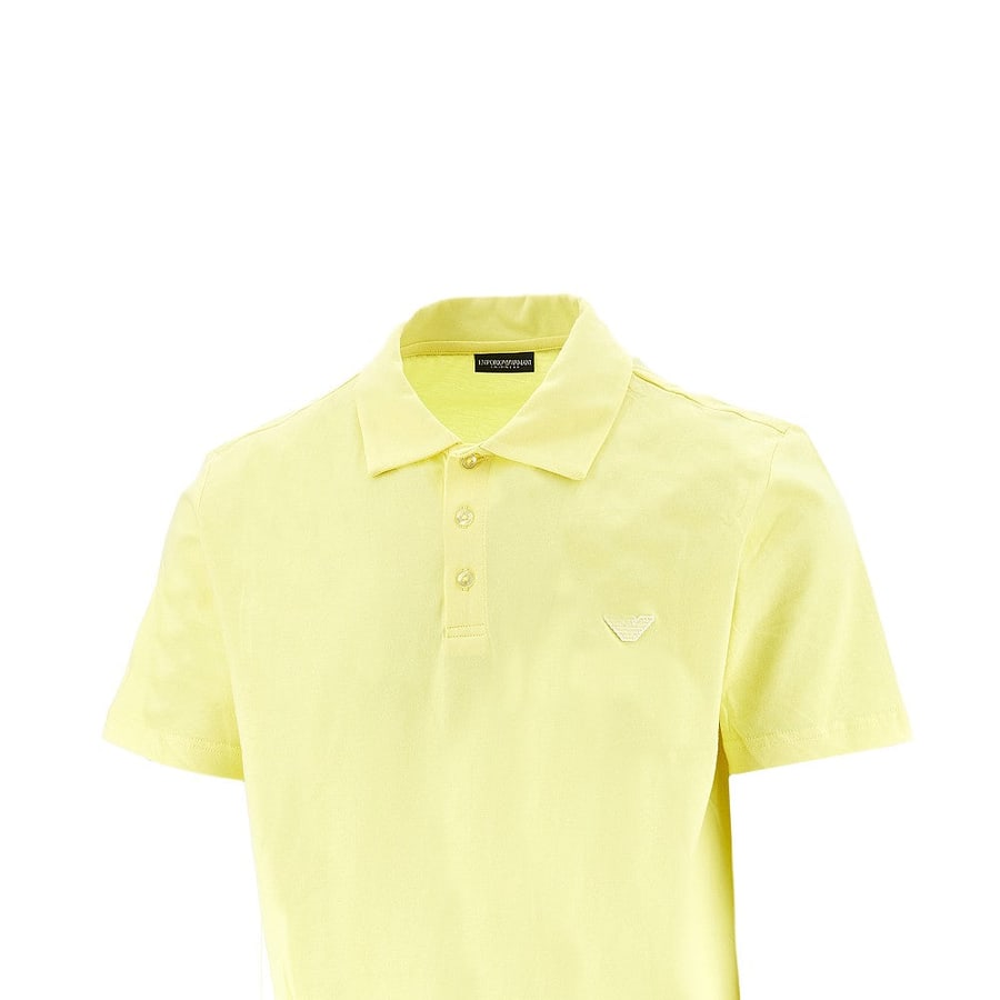 Emporio Armani Polo in jersey con patch Eagle, view 2