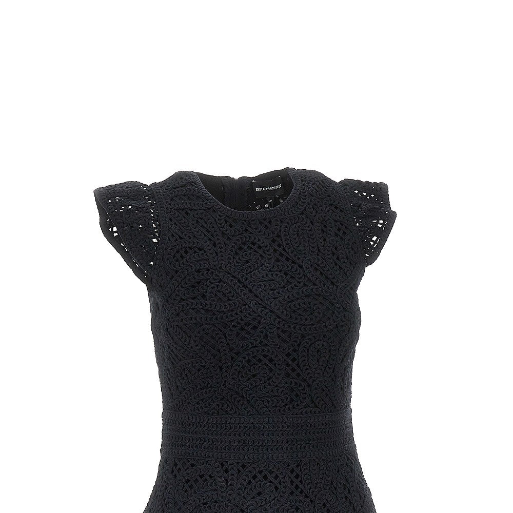 Emporio Armani Mini abito in tessuto ricamato cornely, view 2